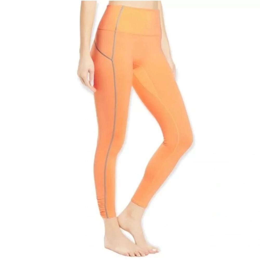 Free People Movement You’re A Peach Sport Leggings Size XS 7/8 Length Orange Gym - Picture 4 of 11